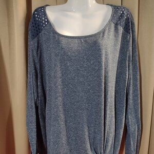 NEW Women’s Lee Riders Shirt – Blue and White – Size 3X